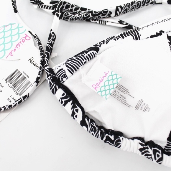 Raisins Fish Printed Triangle Bikini Top - Picture 3 of 6